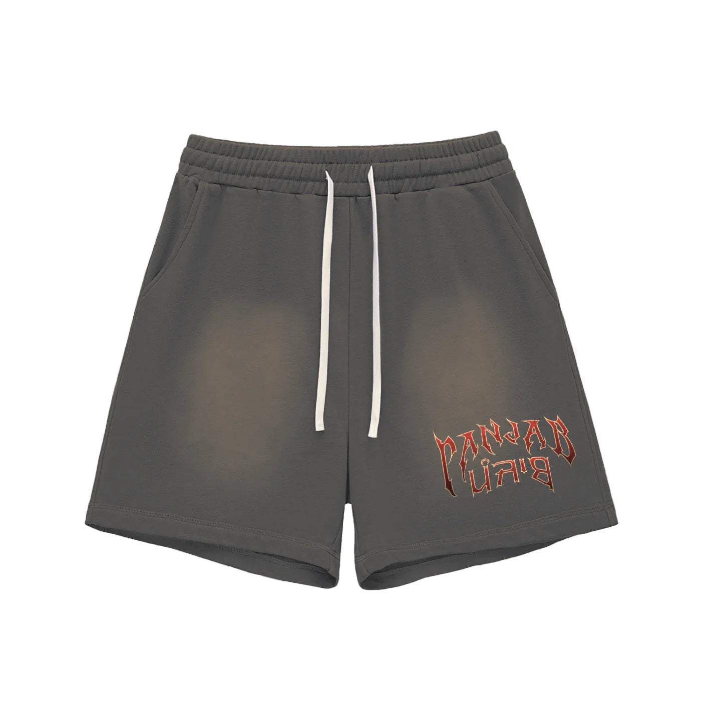 Panjab Bloodline  X Risen Retro Sun Fade Raw Edge Cotton Shorts