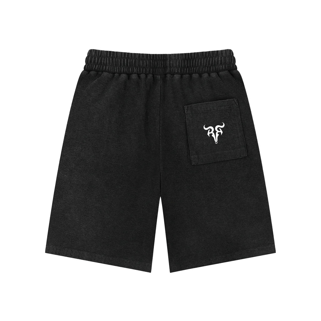 Eagle X Snake X RisenRetro Mineral Wash Waffle Knit Shorts