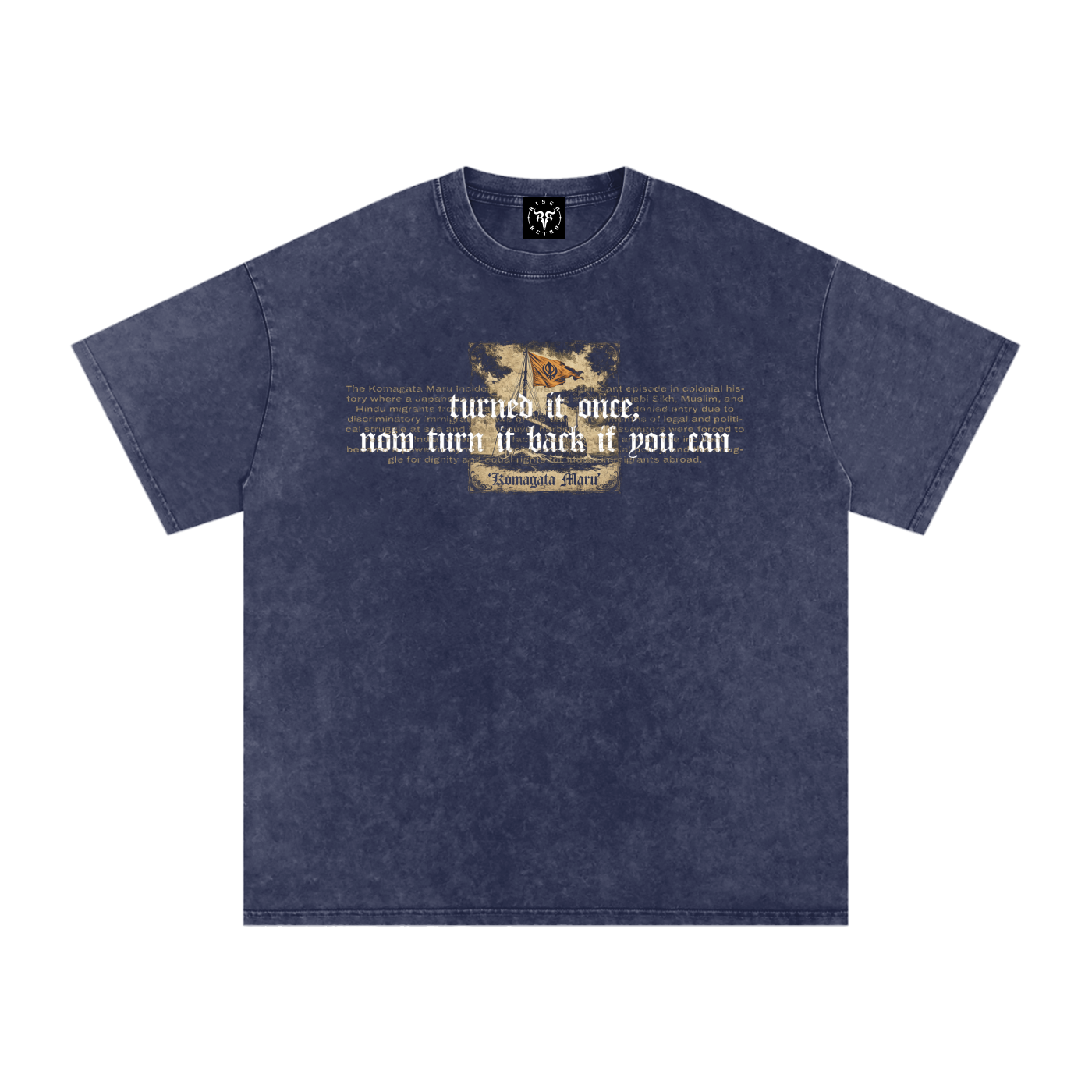KOMAGATA MARU X RisenRetro Snow Washed Oversized Cotton T-Shirt