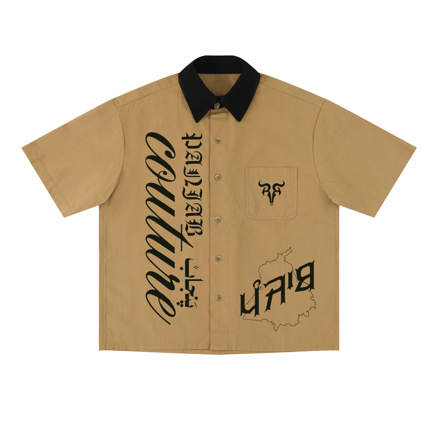 PANJAB COUTURE V2 X Risen Retro Unisex Color Block Short Sleeve Shirt