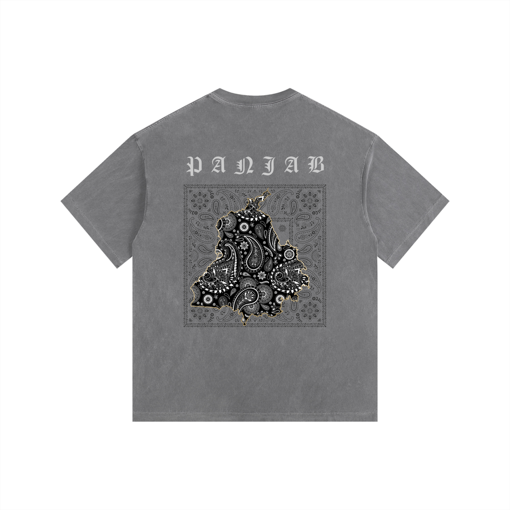PANJAB X BANDANA PAISLEY Vintage Washed Oversized Cotton T-Shirt