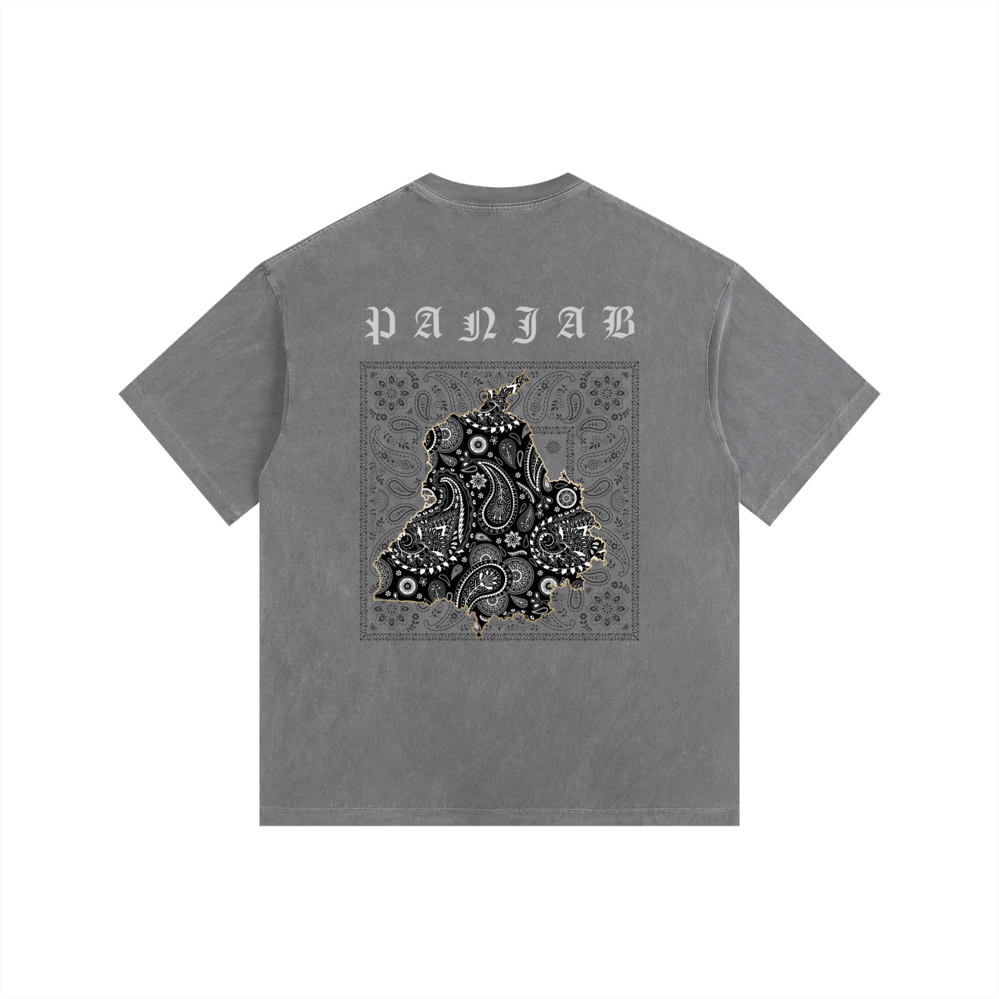 PANJAB X BANDANA PAISLEY Vintage Washed Oversized Cotton T-Shirt