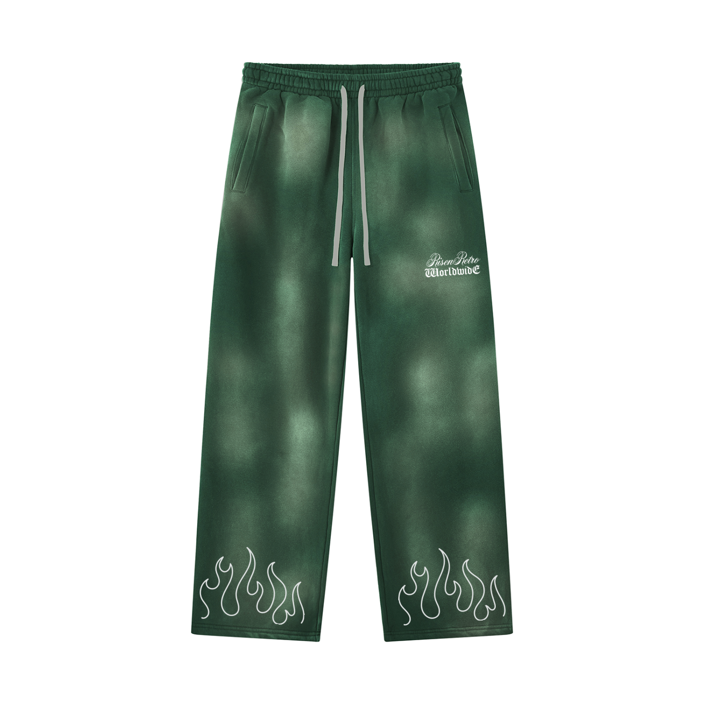 RISENRETRO® Sunfade Frayed Hoodie & Sweatpants Set