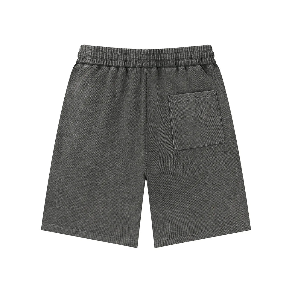Make Moves Mineral Wash Waffle Knit Shorts