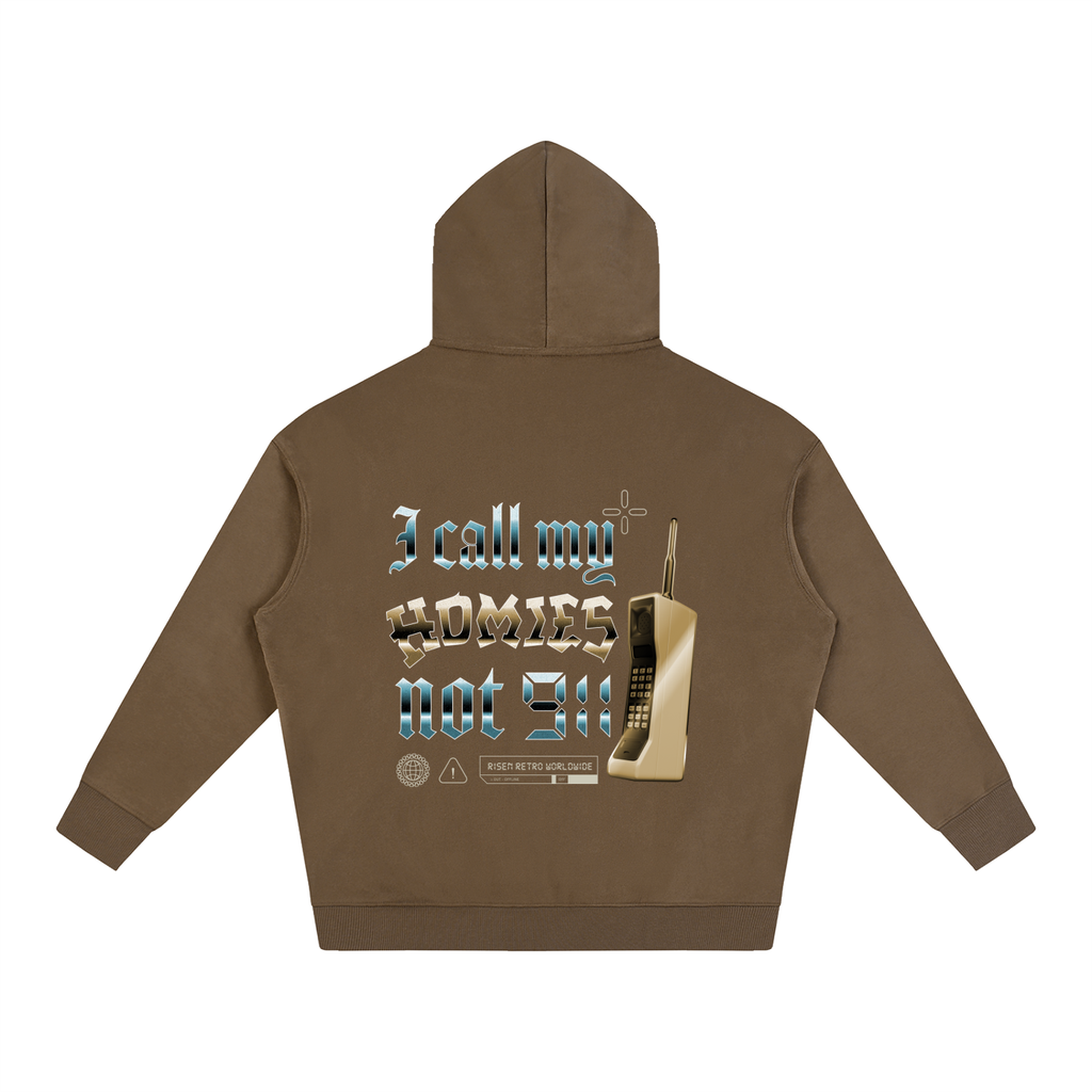 HOMIES 911 X RisenRetro Oversize Fleeced Hoodie