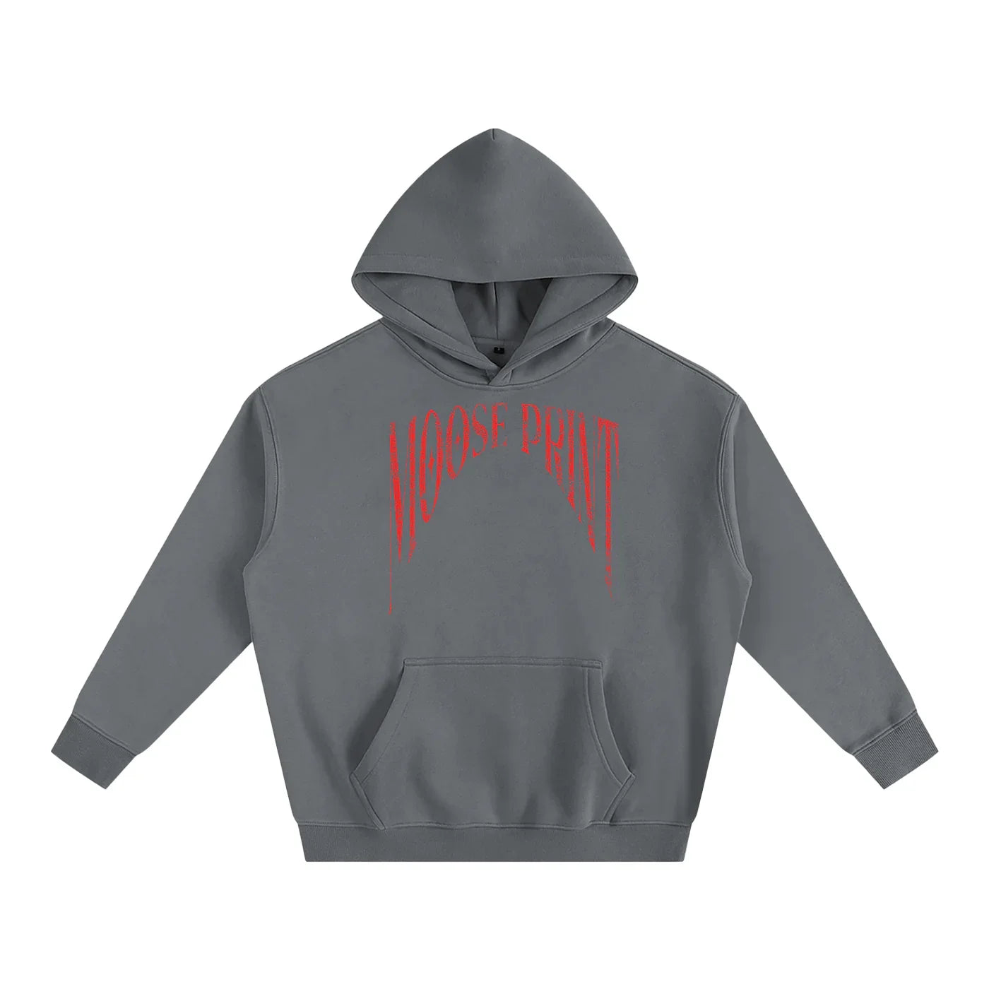 Sweat à capuche oversize en polaire à imprimé orignal