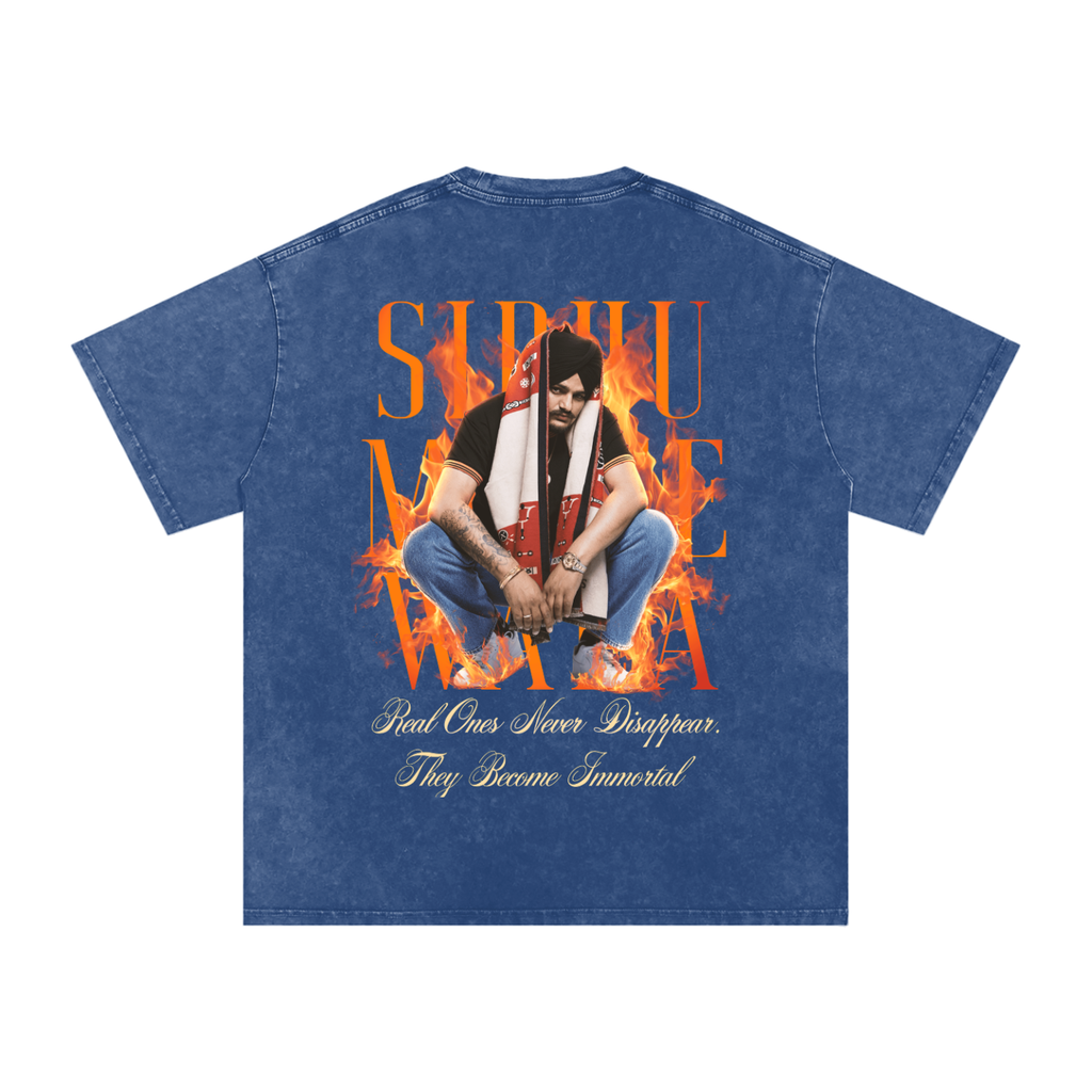 SIDHU MOOSE WALA X Risen Retro Washed Oversized T-Shirt