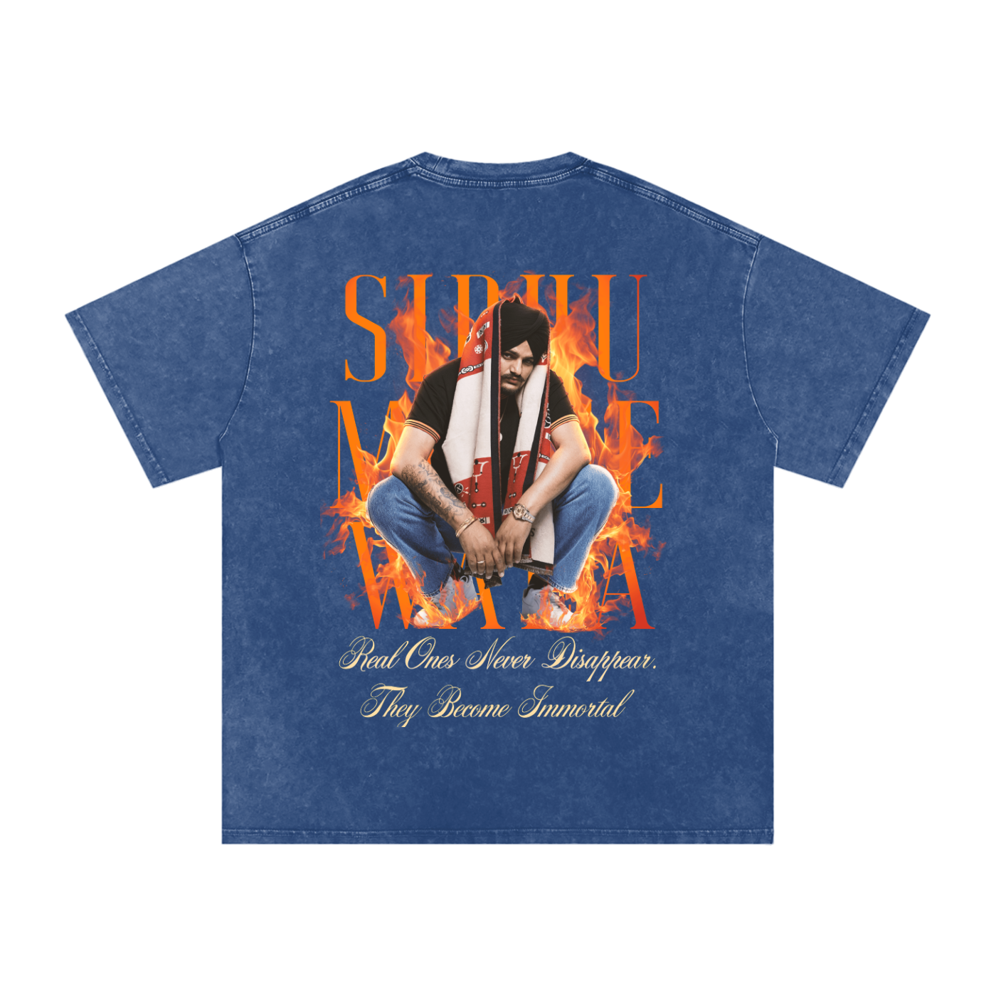 SIDHU MOOSE WALA X Risen Retro Washed Oversized T-Shirt