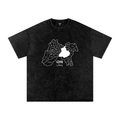 Map of undivided Punjab X Risen Retro Washed Oversized Cotton T-Shirt