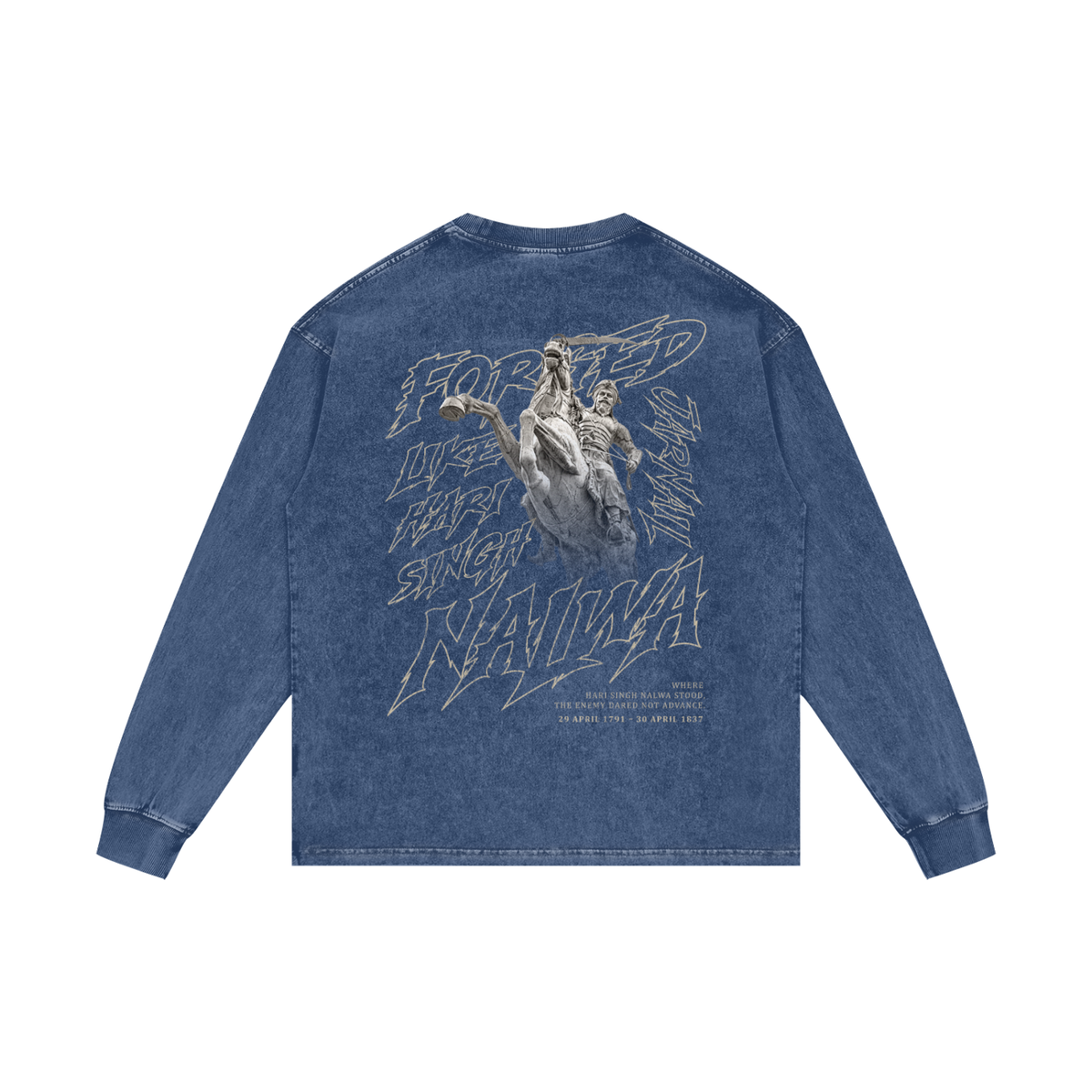 FEARLESS HARI SINGH NALWA | RISENRETRO | Acid Wash Oversize Long Sleeve T-Shirt