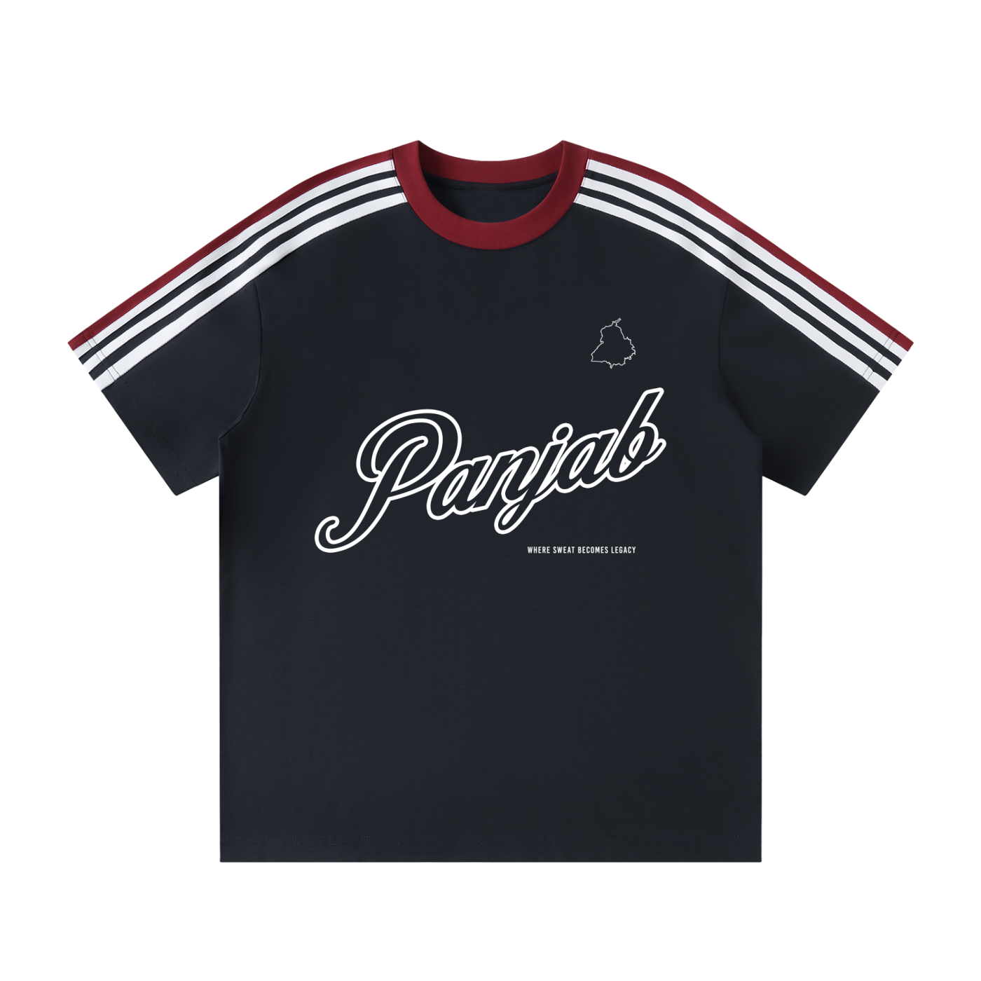 Panjab Legacy  X Risen Retro Unisex Colorblock Striped T-Shirt