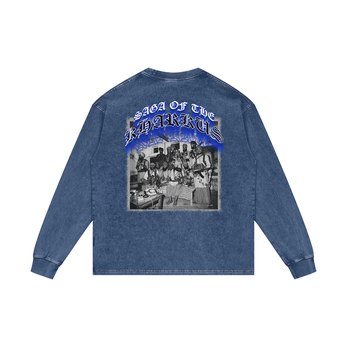 SAGA OF KHARKU'S | RISENRETRO | Acid Wash Oversize Long Sleeve T-Shirt