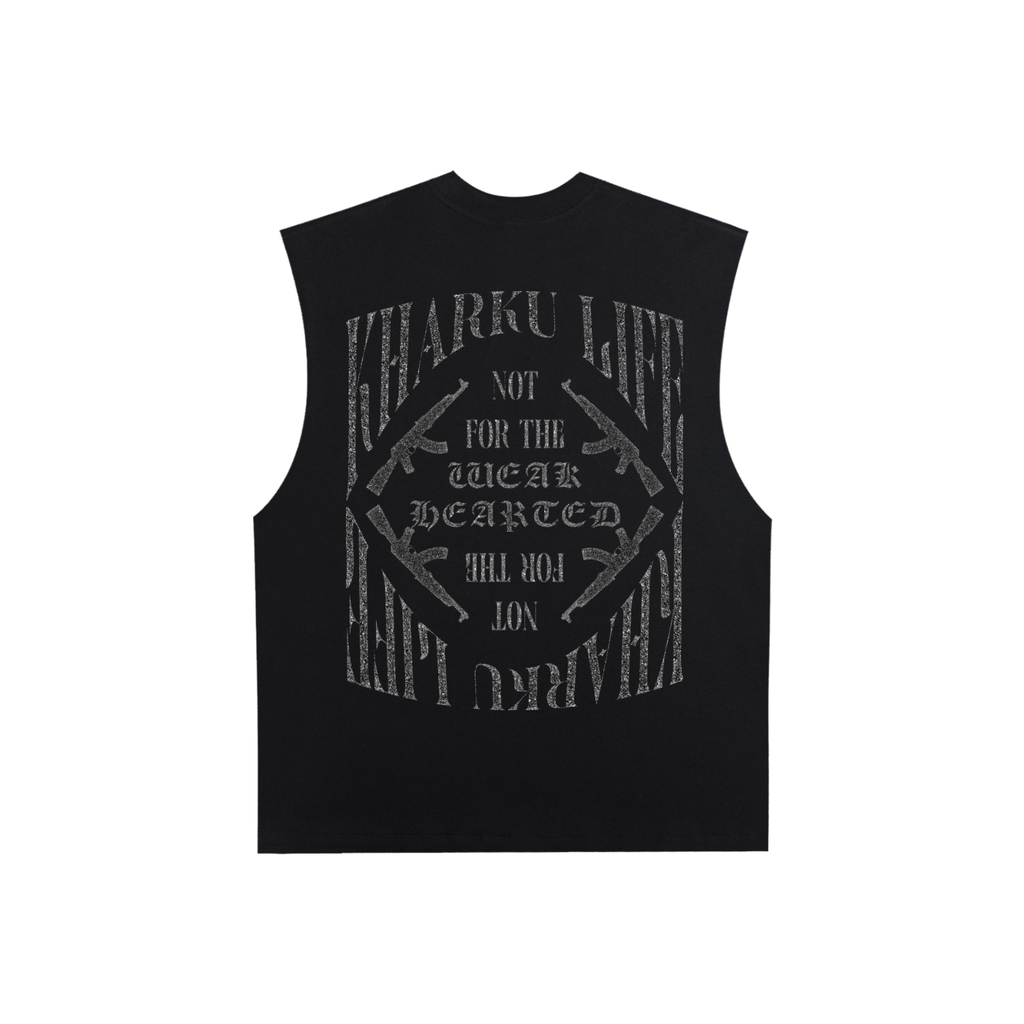 KHARKU LIFE | RisenRetro | Raw Edge Cotton Tank Top