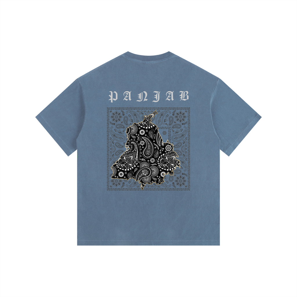 PANJAB X BANDANA PAISLEY Vintage Washed Oversized Cotton T-Shirt