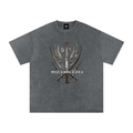 Shastran Ke Adheen Hai Raaj Distressed Washed Oversized T-Shirt