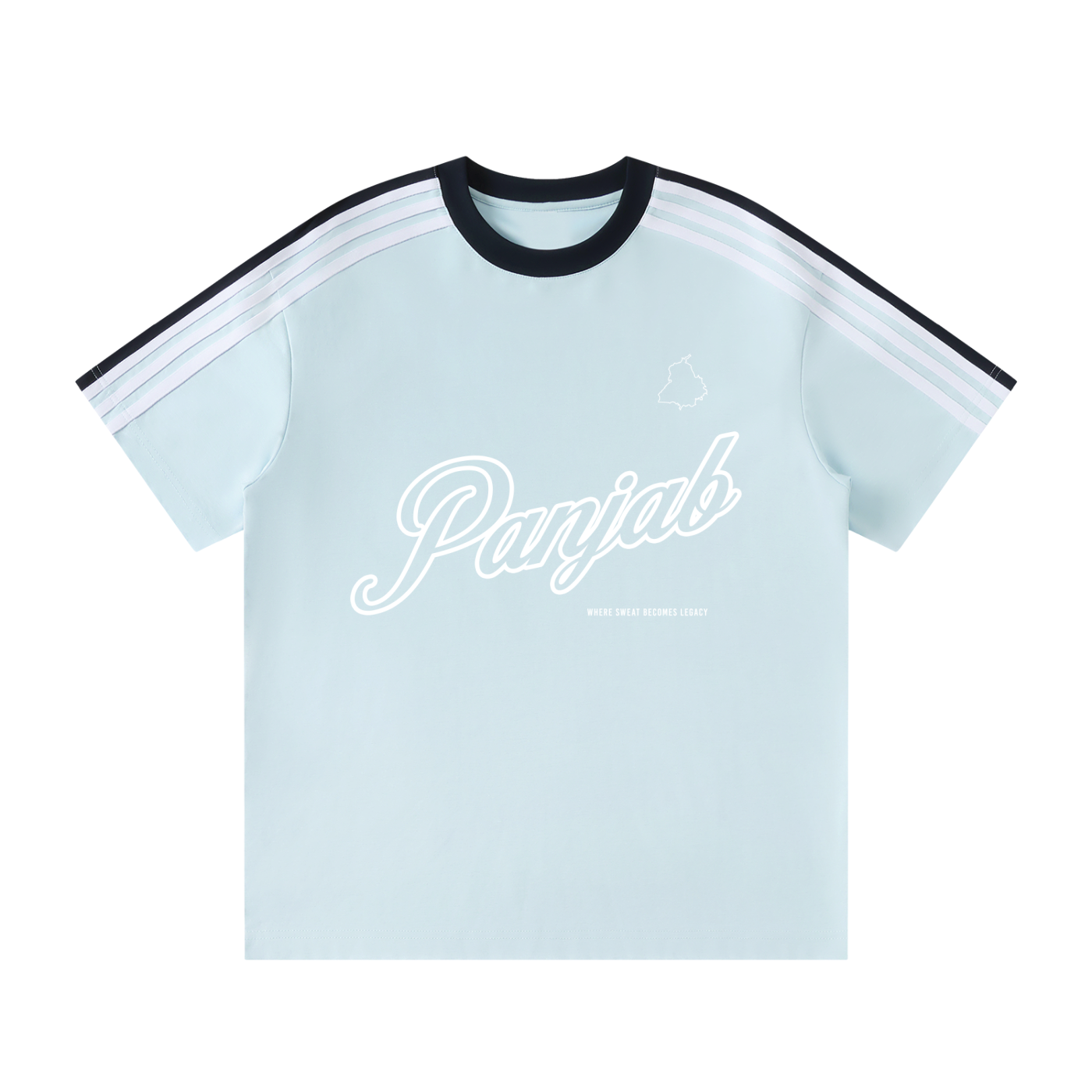 Panjab Legacy  X Risen Retro Unisex Colorblock Striped T-Shirt