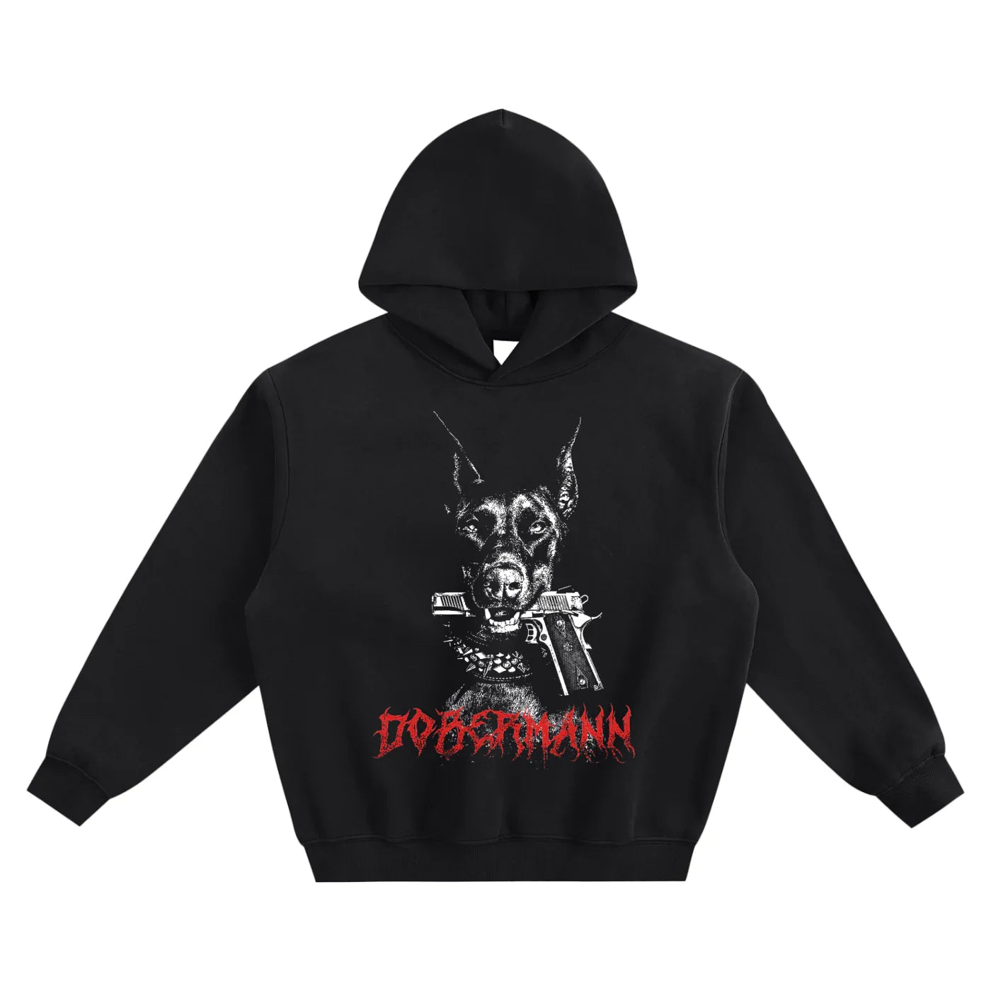 Dobermann X RisenRetro Fleeced Boxy Hoodie