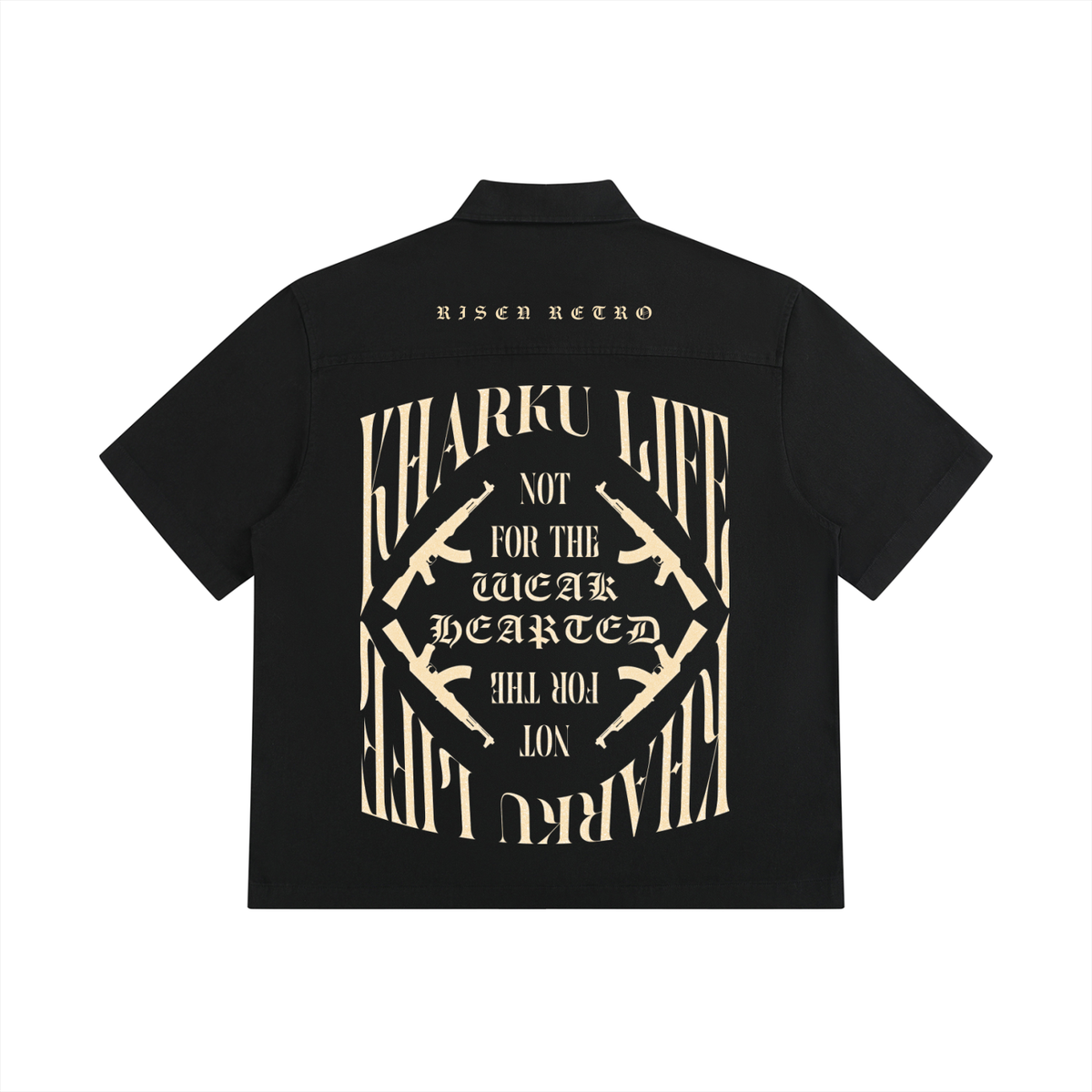 KHARKU LIFE V2 | RISENRETRO | Unisex Boxy Patch Pocket Short Sleeve Shirt