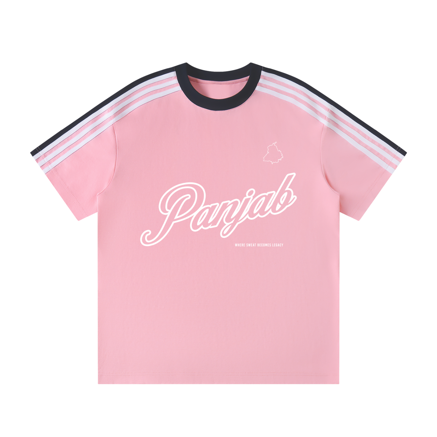 Panjab Legacy  X Risen Retro Unisex Colorblock Striped T-Shirt
