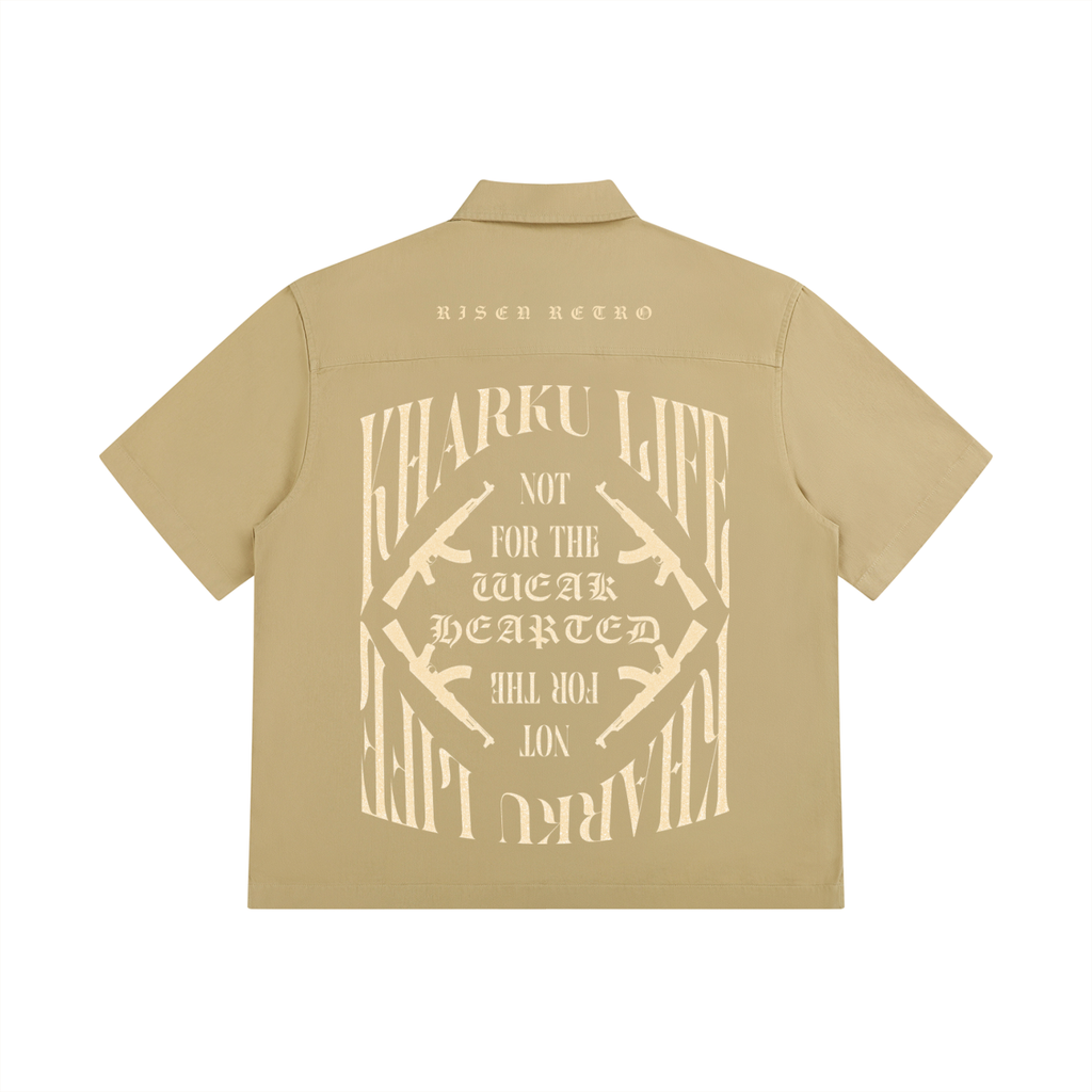 KHARKU LIFE V2 | RISENRETRO | Unisex Boxy Patch Pocket Short Sleeve Shirt