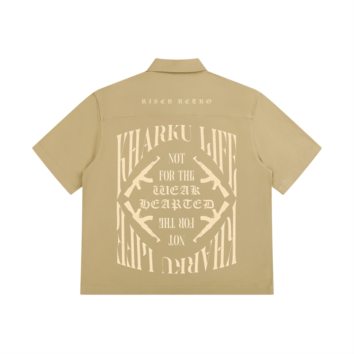 KHARKU LIFE V2 | RISENRETRO | Unisex Boxy Patch Pocket Short Sleeve Shirt