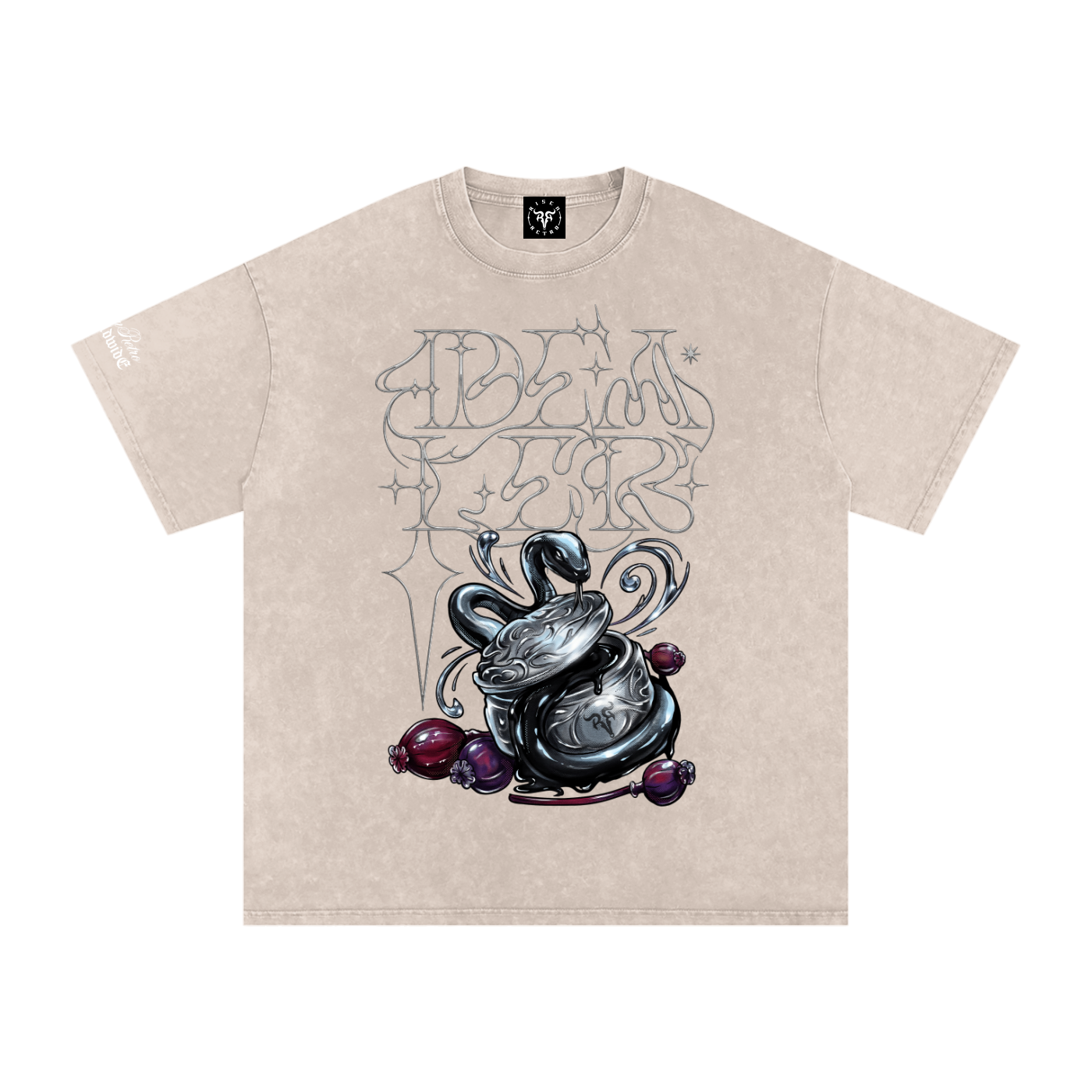 DEALER x RISEN RETRO Snow Washed Oversized Cotton T-Shirt