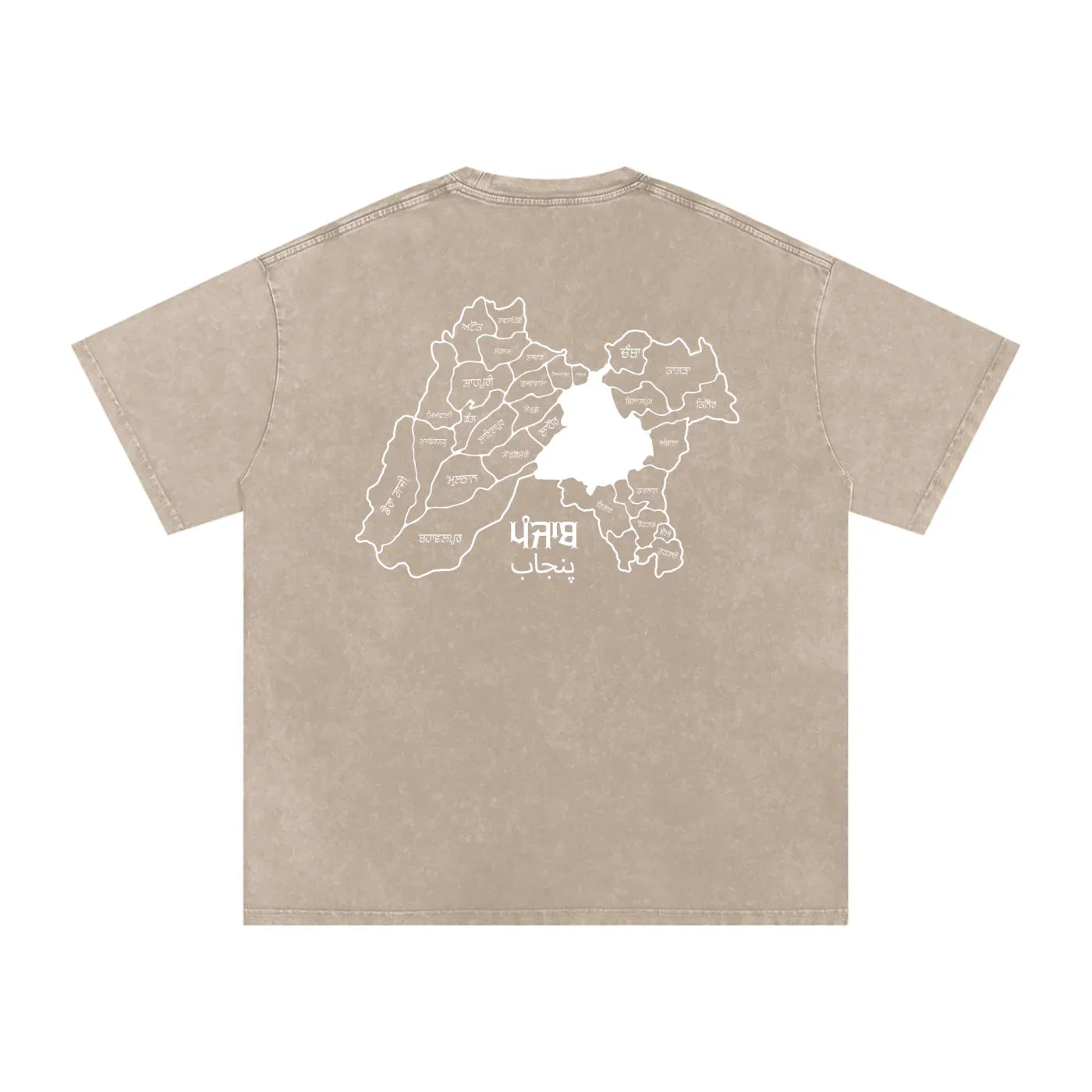 Sher-e-Punjab: Nalwa Edition X Risen Retro Snow Washed Oversized Cotton T-Shirt