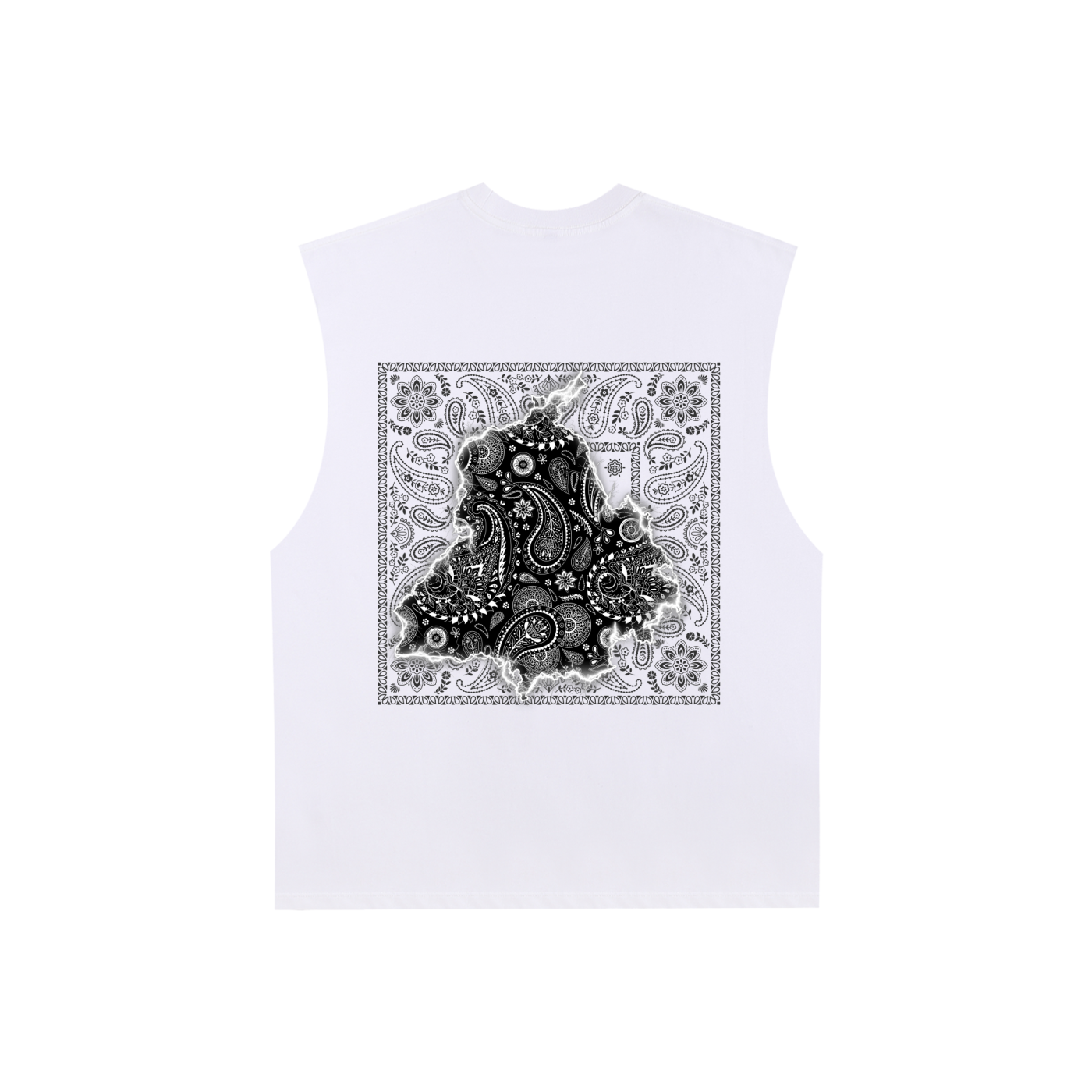 PANJAB Y2K BANDANA X Risen Retro Raw Edge Cotton Tank Top
