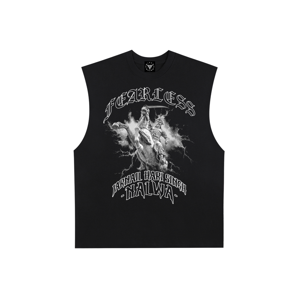 Fearless Hari Singh Nalwa  X Risen Retro Raw Edge Cotton Tank Top