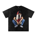 SMW CUSTOM TEE X RISENRETRO Washed Oversized  T-Shirt