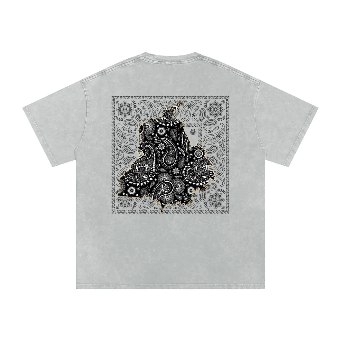 T-shirt oversize en coton délavé à motif cachemire Panjab X Bandana