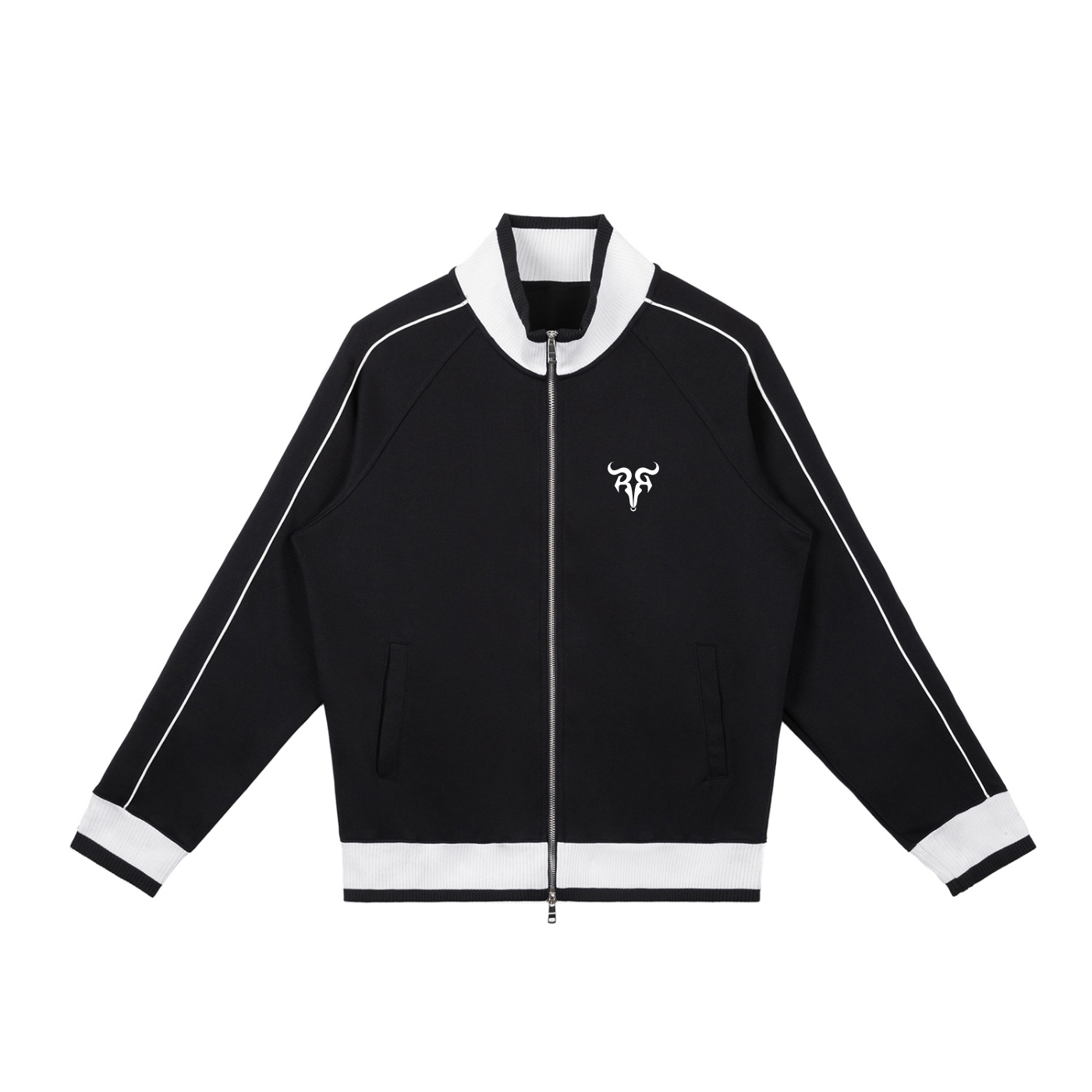 Risen Retro Color Block Raglan Sleeve Zip Track Jacket