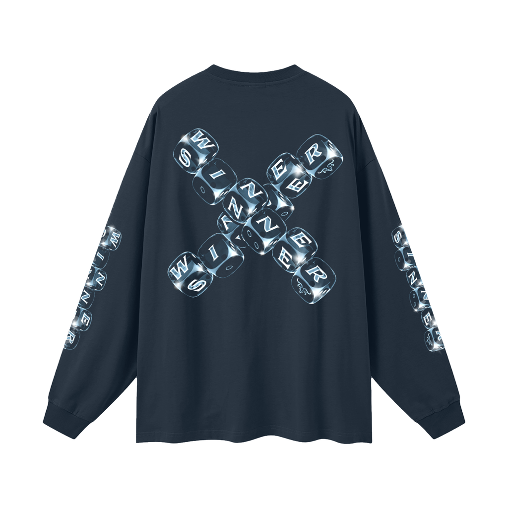 WINNER X SINNER X Risen Retro Oversized Unisex Long Sleeve T-Shirtr