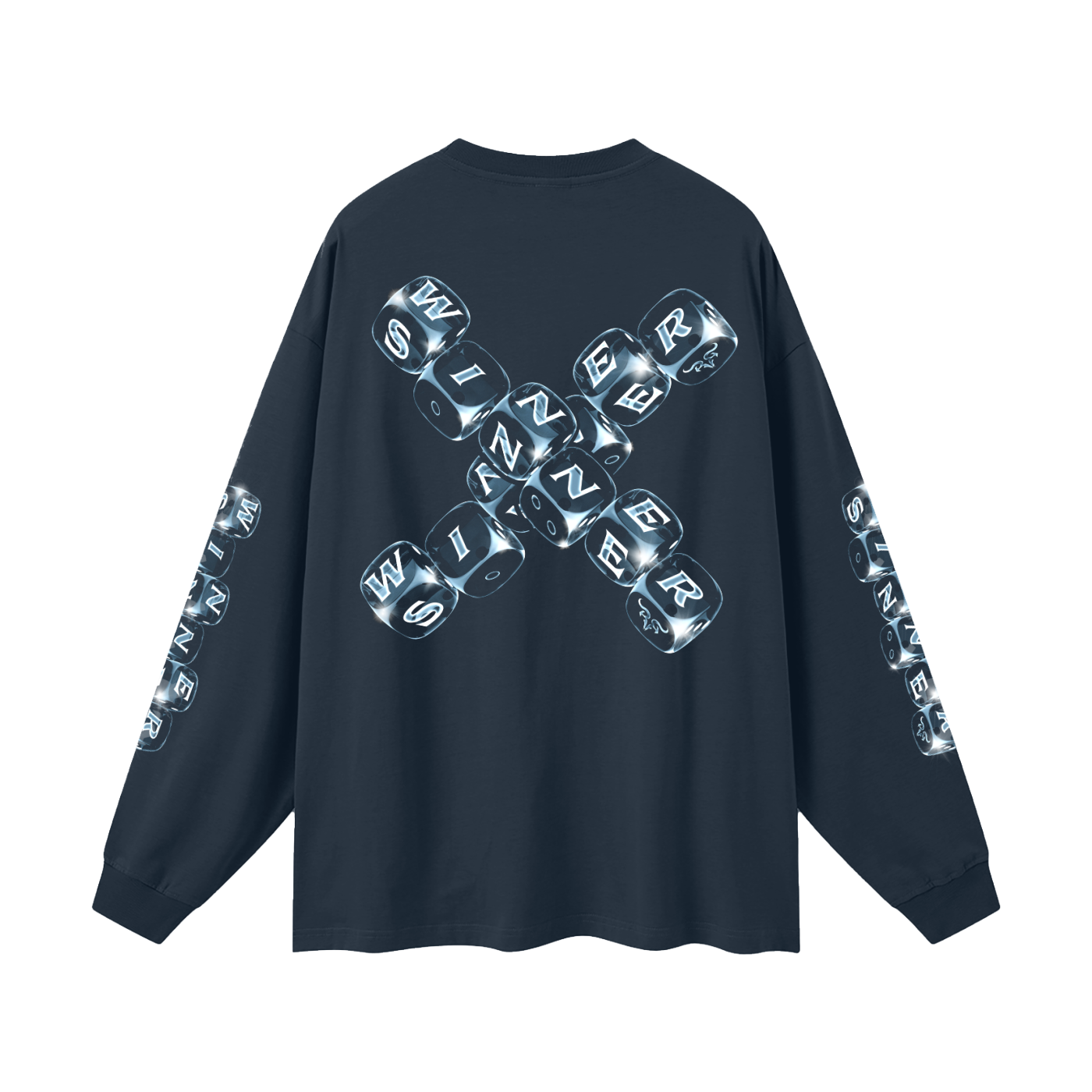WINNER X SINNER X Risen Retro Oversized Unisex Long Sleeve T-Shirtr