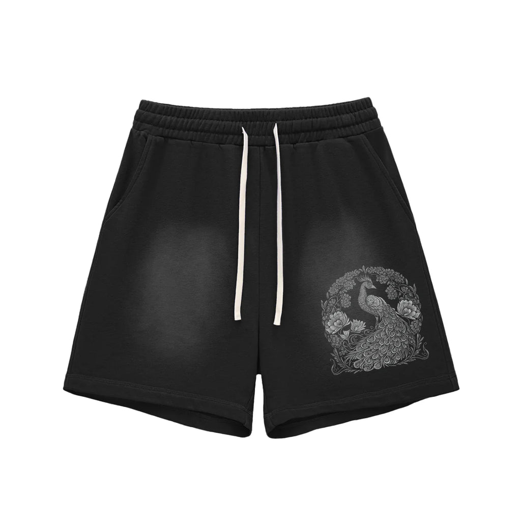 MORNI Sun Fade Raw Edge Cotton Shorts