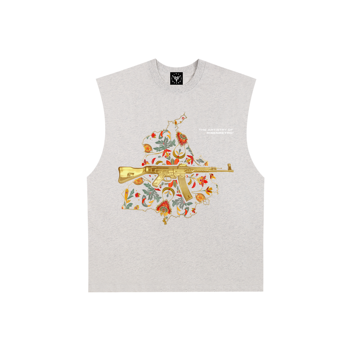 VINTAGE PANJAB | RISENRETRO | Raw Edge Cotton Tank Top