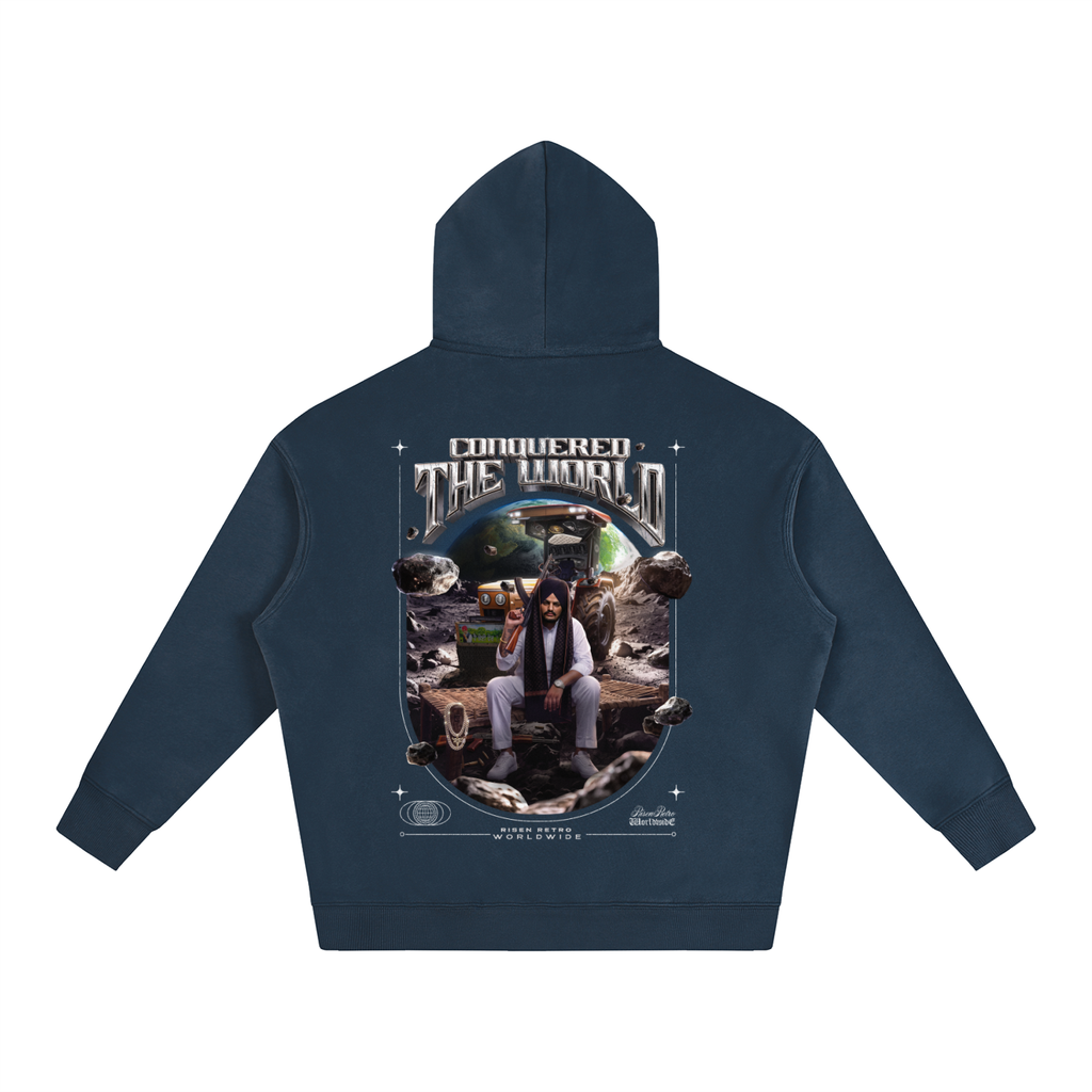 CONQUERED THE WORLD | Oversize Fleeced Hoodie | Sidhu Moose Wala