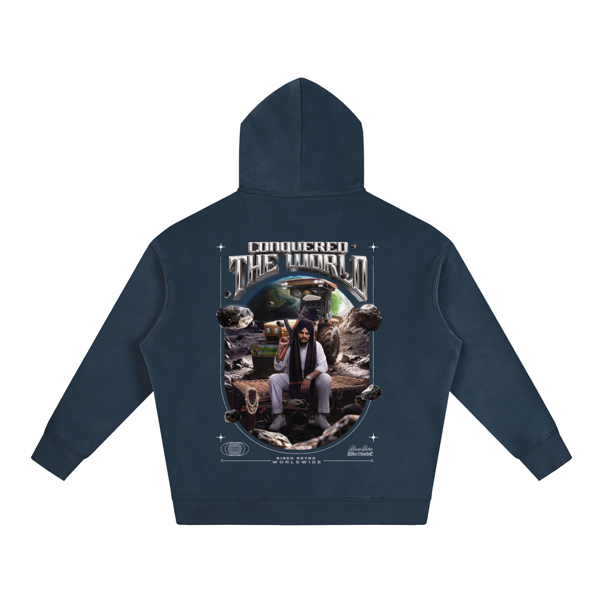CONQUERED THE WORLD | Oversize Fleeced Hoodie | Sidhu Moose Wala