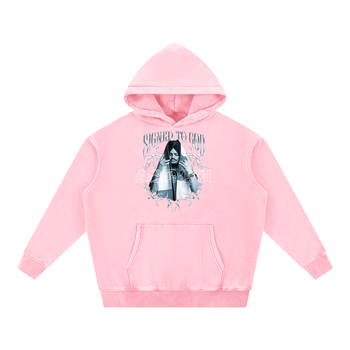 SIGNED TO GOD | Snow Wash Fleece Oversize Hoodie | SMW | RISENRETRO