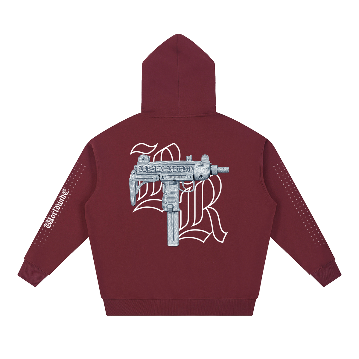 UZI ICEDOUT X DESIGNER X RisenRetro Essential Heavyweight Hoodie