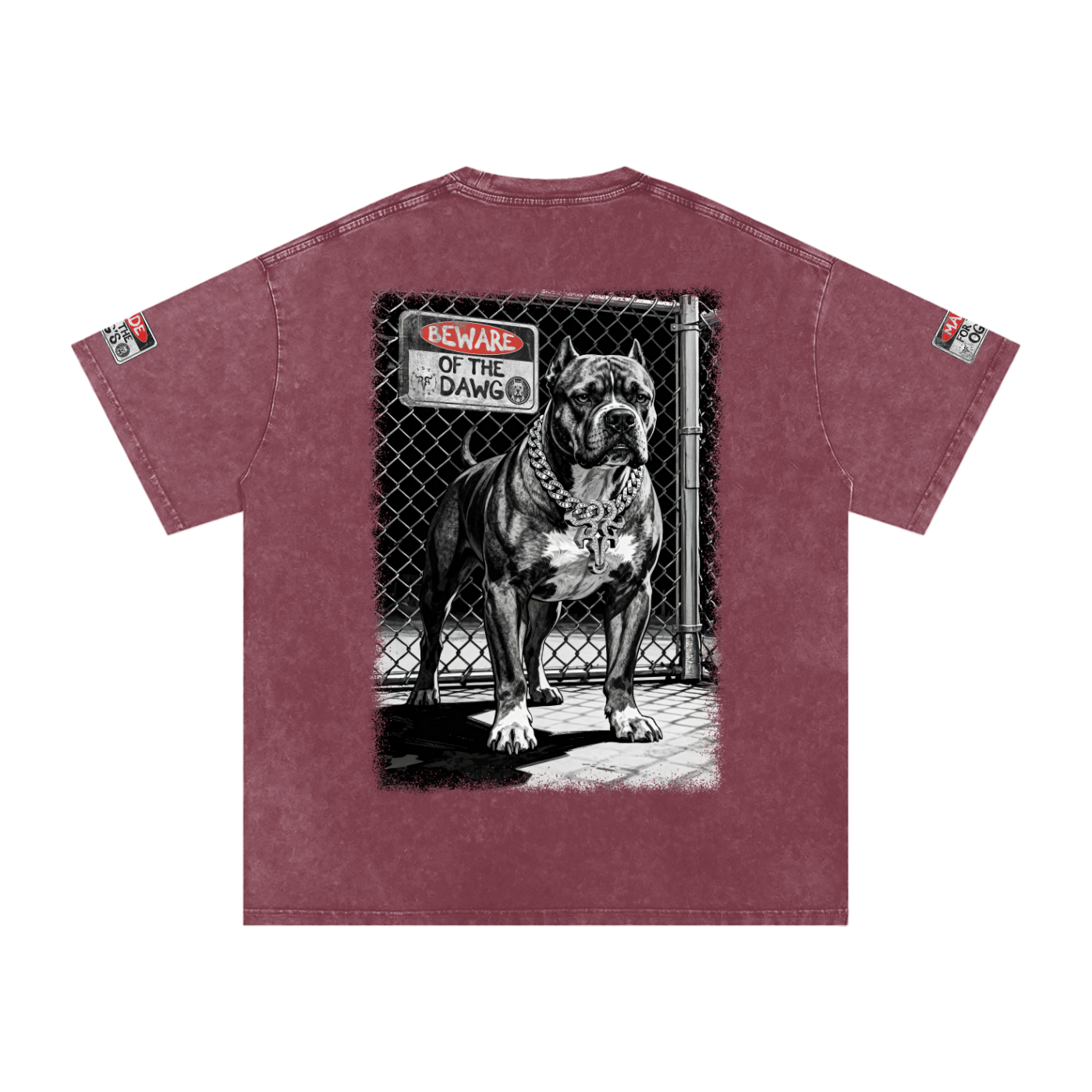 Beware of the Dawg Washed Oversized Cotton T-Shirt