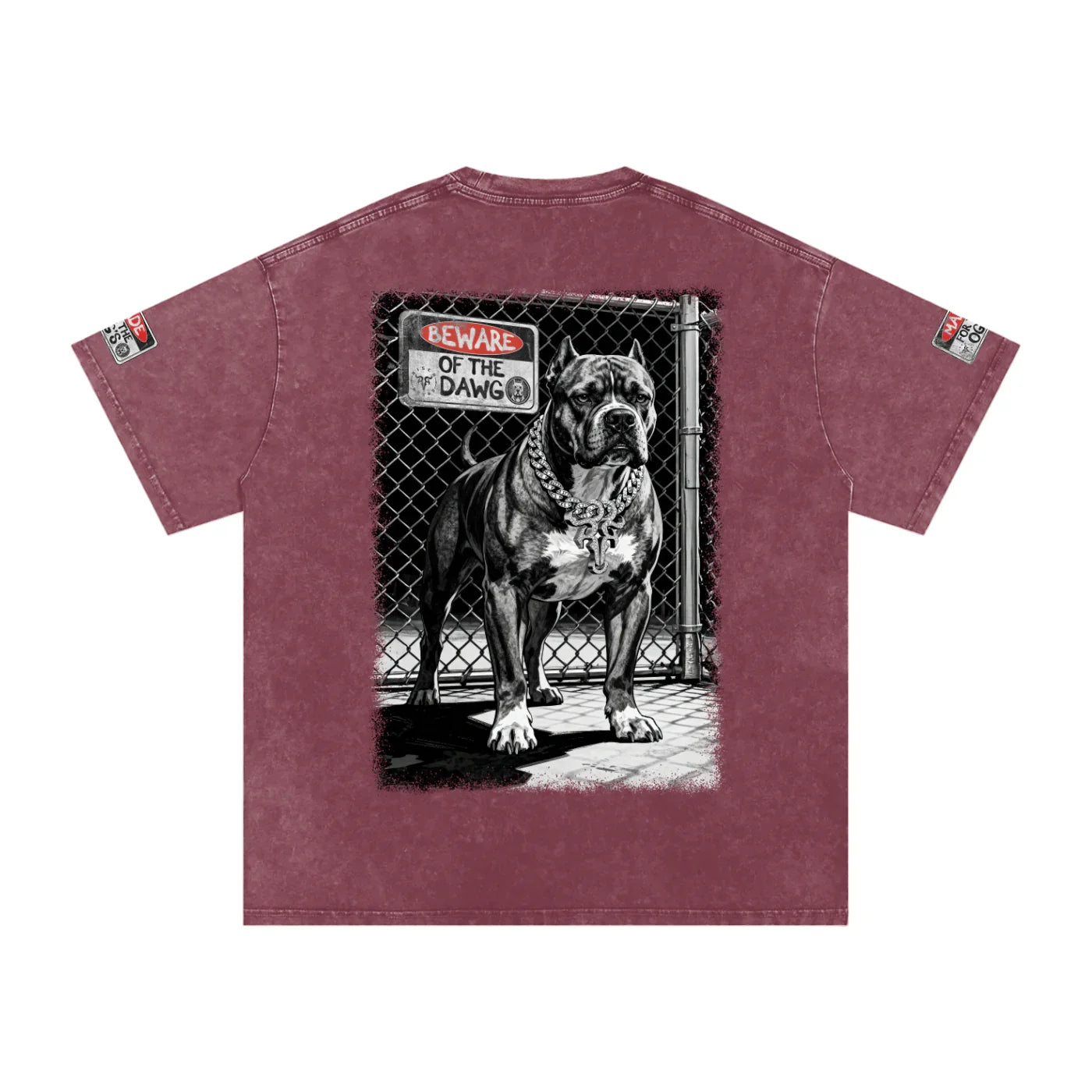 Attention au t-shirt oversize en coton délavé Dawg
