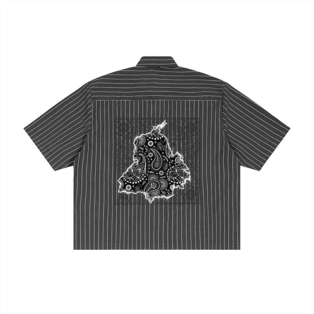 PANJAB BANDANA x Risen Retro Unisex Striped Boxy Button-Up Shirt