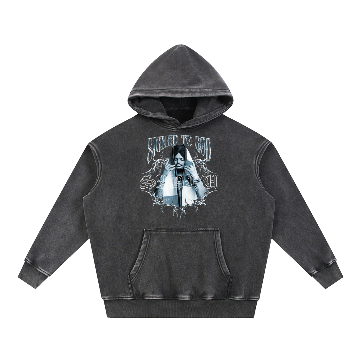 SIGNED TO GOD | Snow Wash Fleece Oversize Hoodie | SMW | RISENRETRO