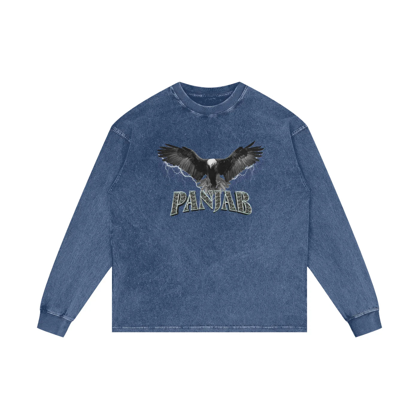 Panjab Eagle X RisenRetro Acid Wash Oversize Long Sleeve T-Shirt