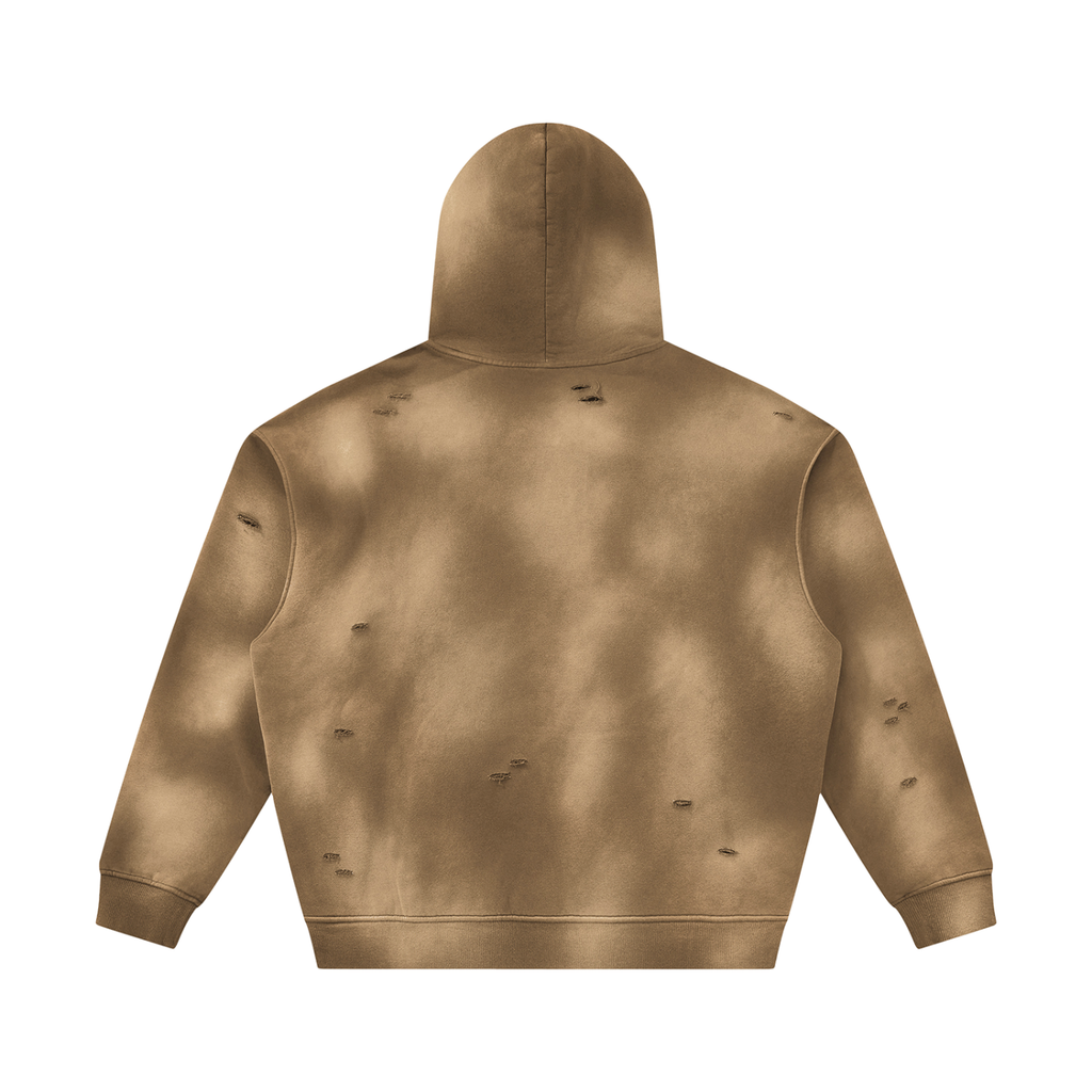 RISENRETRO X Unisex Sunfade Frayed Fleece tracksuit
