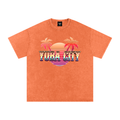 YUBA CITY  X Risen Retro Snow Washed Oversized Cotton T-Shirt