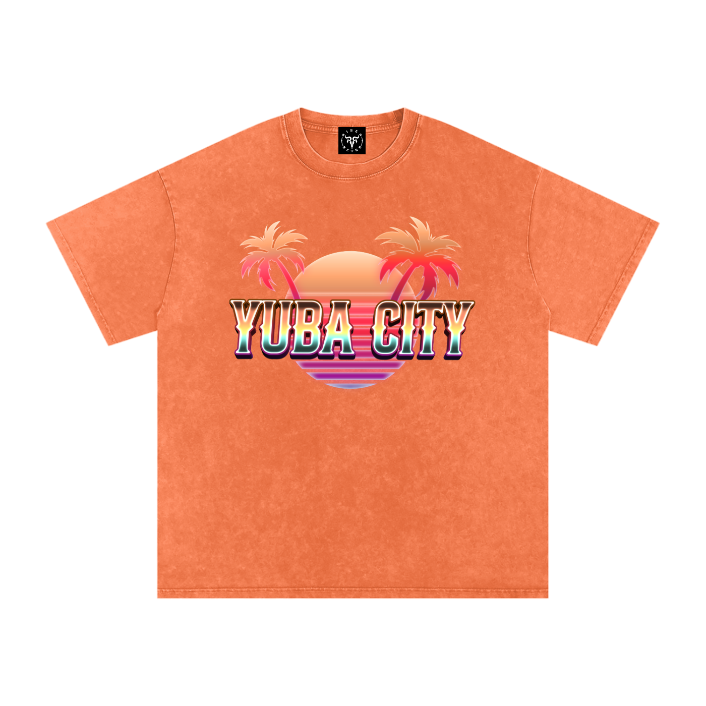 YUBA CITY  X Risen Retro Snow Washed Oversized Cotton T-Shirt