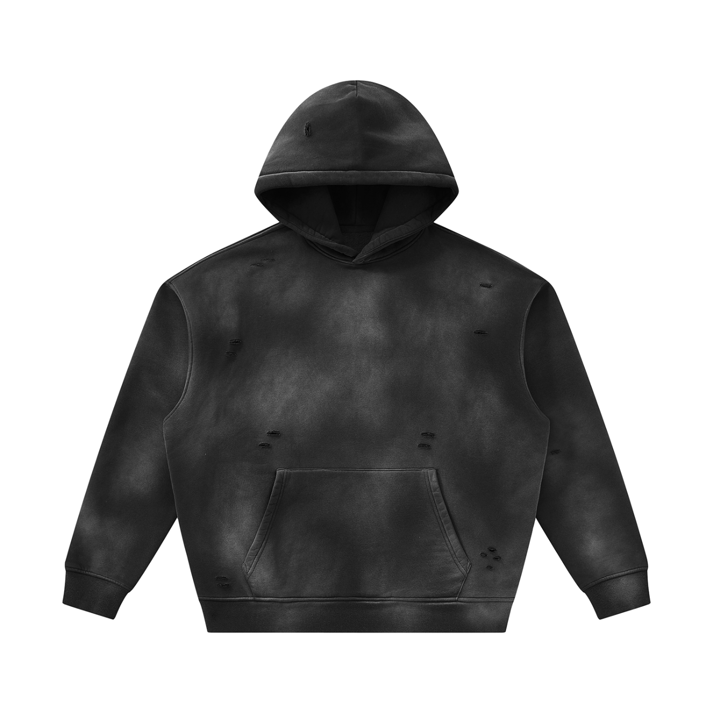 RISENRETRO® Sunfade Frayed Hoodie & Sweatpants Set