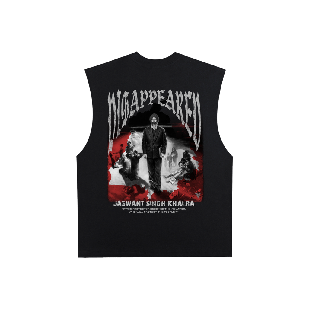 Jaswant Singh Khalra DISAPPEARED  | RisenRetro | Raw Edge Cotton Tank Top